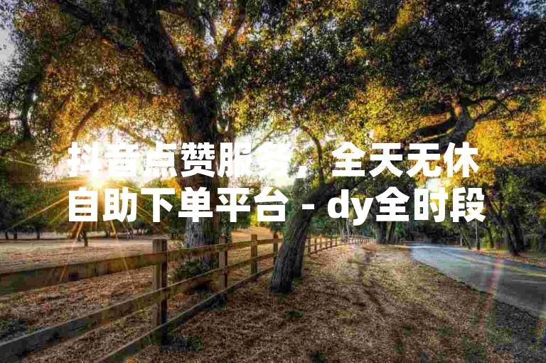 抖音点赞服务，全天无休自助下单平台 - dy全时段点赞助力站