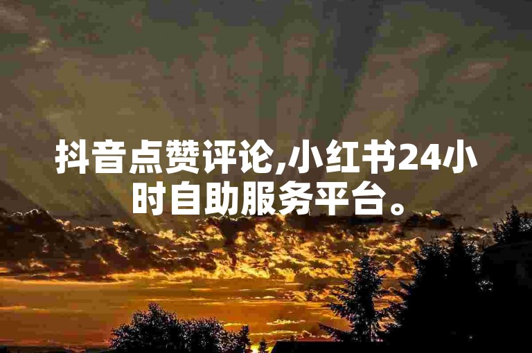 抖音点赞评论,小红书24小时自助服务平台。